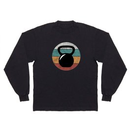 Kettlebell weight vintage color striped circle Long Sleeve T-shirt