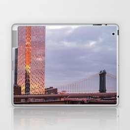 Manhattan Bridge at Sunset | Travel Photography in NYC Laptop Skin