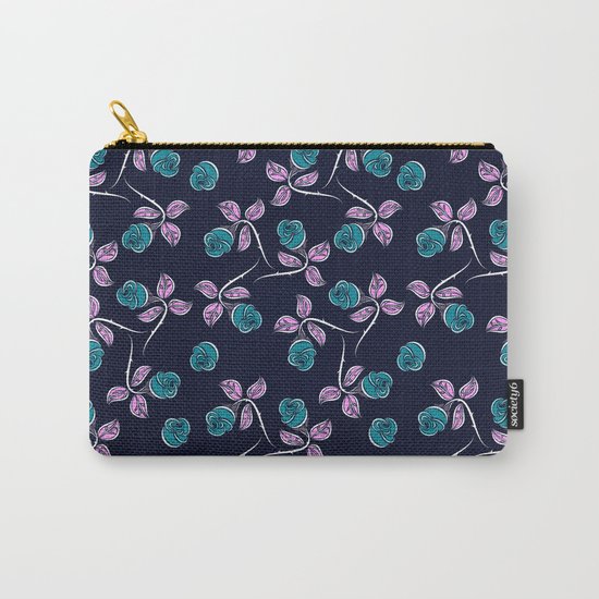 Blue Roses Carry-All Pouch
