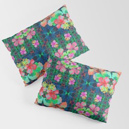 Retro Magic Hawaiian Floral Print Pillow Sham