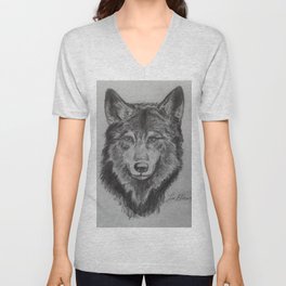 She-Wolf V Neck T Shirt