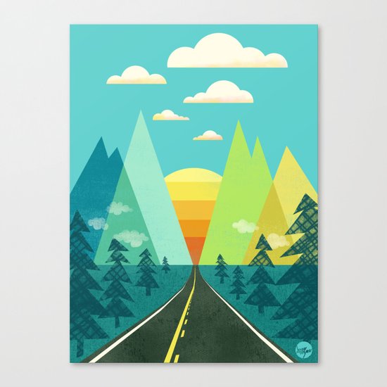 the Long Road Canvas Print