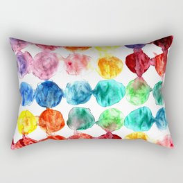 Circles watercolor abstract print Rectangular Pillow