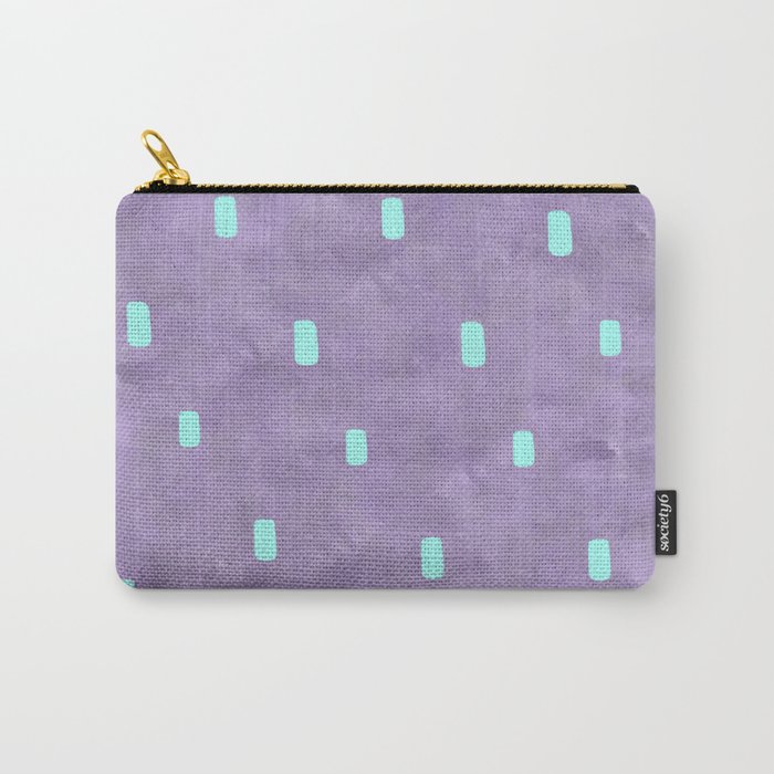 Purple Cute Simple Turquoise Pattern Carry-All Pouch