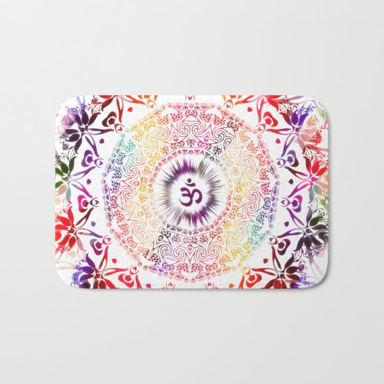 Radiant Om Mandala Bath Mat