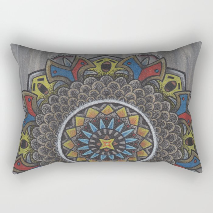 Singing Bird Mandala Rectangular Pillow