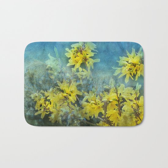 Dramatic Forsythia Bath Mat
