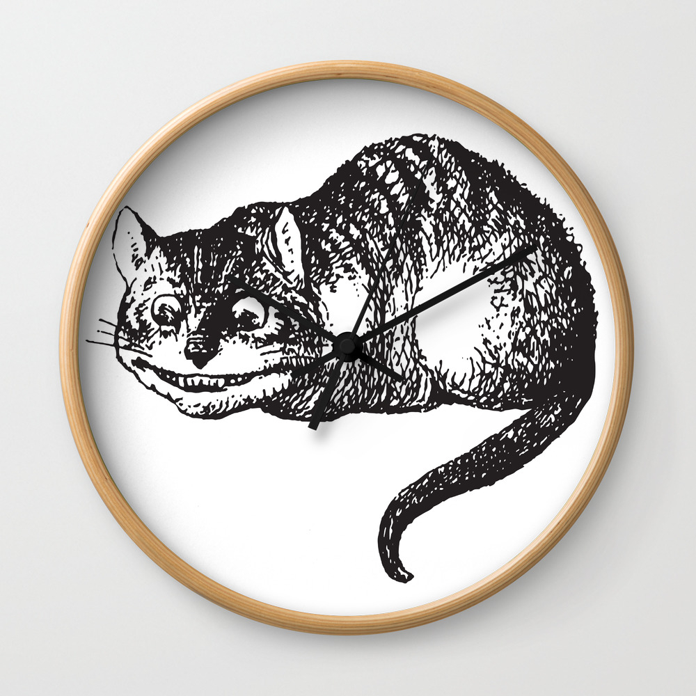 Cheshire Cat Alice In Wonderland Wall Clock By