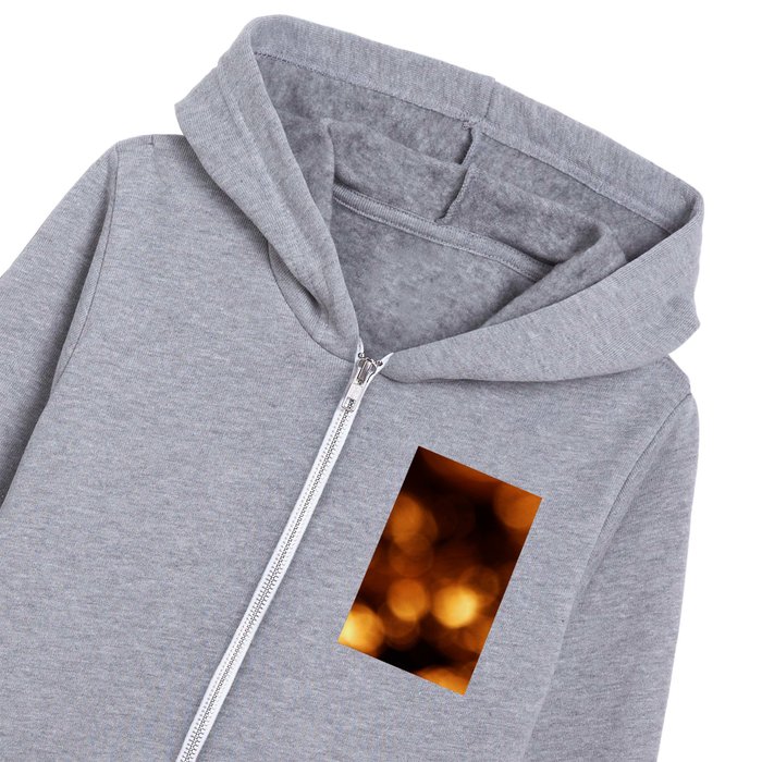 Light and golden circle 5 Kids Zip Hoodie