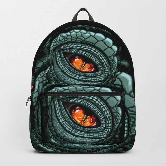 Dinosaur Reptile Eye Creepy Close Up Backpack