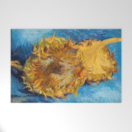 Vincent van Gogh - Two Cut Sunflowers Welcome Mat