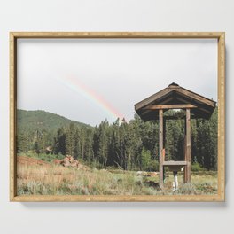 the rainbow to Colorado Serving Tray