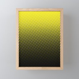 Halftone in Black and Yellow :) Framed Mini Art Print