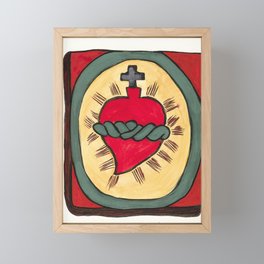 Plate 50 Sacred Heart From Portfolio "Spanish Colonial Designs of New Mexico" Framed Mini Art Print