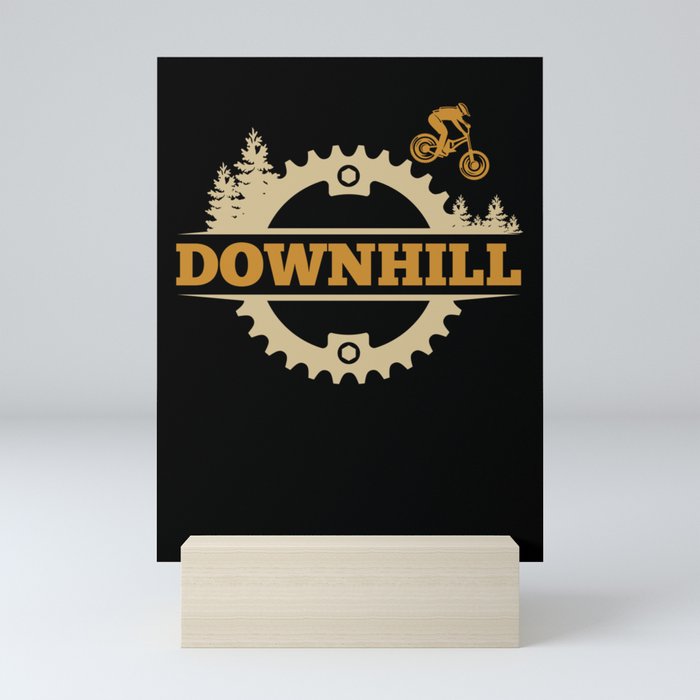 Mountain Biking MTB Downhill Mountain Bike Mini Art Print