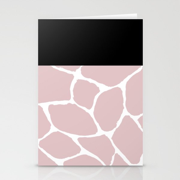 Black White & Lavender Stone Tiling Stationery Cards