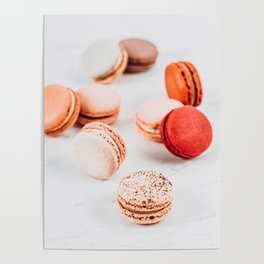 Fruit Macaron Print, Macarons Sweets On Marble, Minimal Cookie Concept Art, Printable Sweet Candies, Candy Print, French Bakery Poster