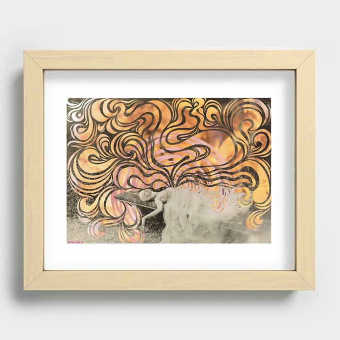 She is Napping, not waiting for your kiss Recessed Framed Print