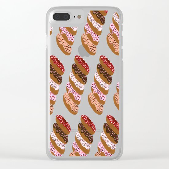Stacked Donuts on Cherry Clear iPhone Case