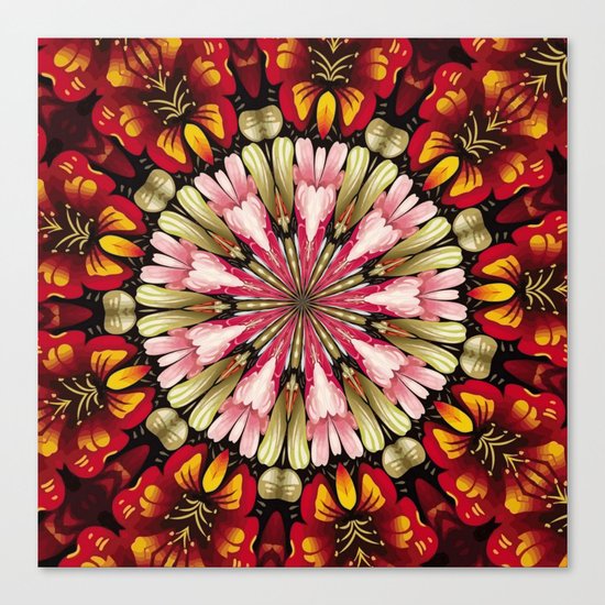 Botanical Dreams Mandala Canvas Print