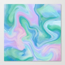 Jade Retro Swirl  Canvas Print