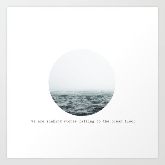 Sinking Stones Art Print