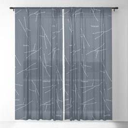 taurus blue Sheer Curtain