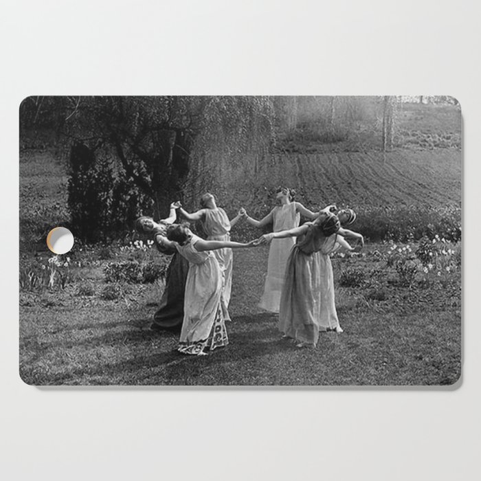 Circle Of Witches, Natchez Trace Vintage Women Dancing black and white photograph - photography - photographs Cutting Board
