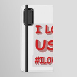 Cute Expression Design "I LOVE USA!". Buy Now Android Wallet Case