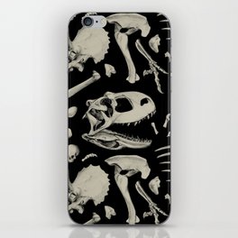 Dino Bones Black iPhone Skin