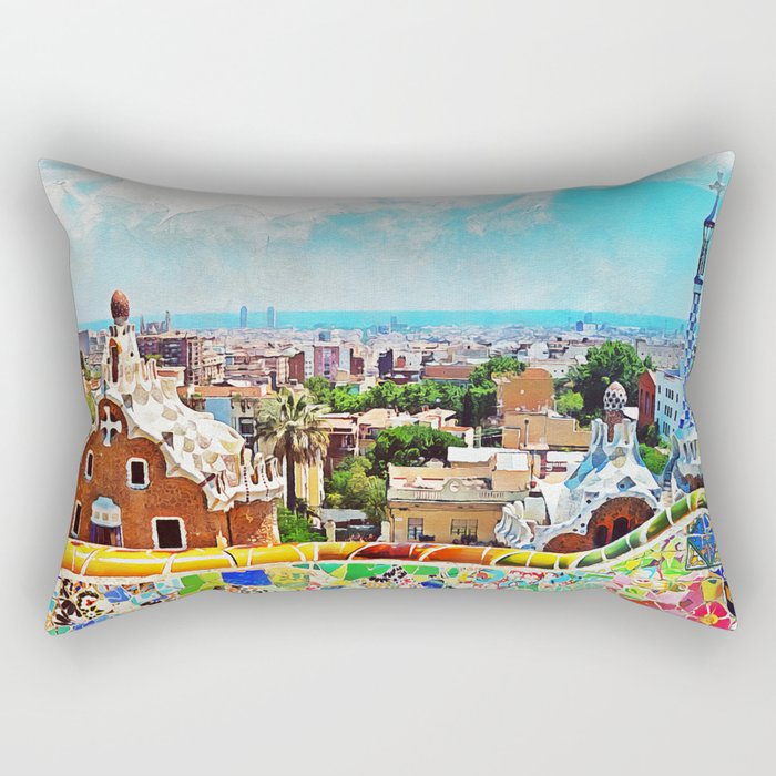 Barcelona, Parc Guell Rectangular Pillow