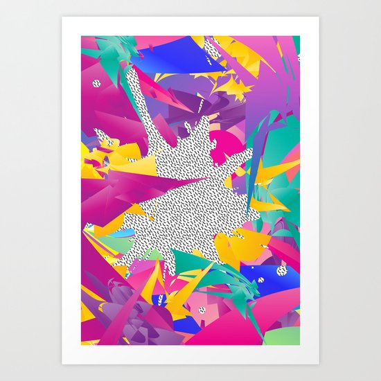 80s Abstract Art Print