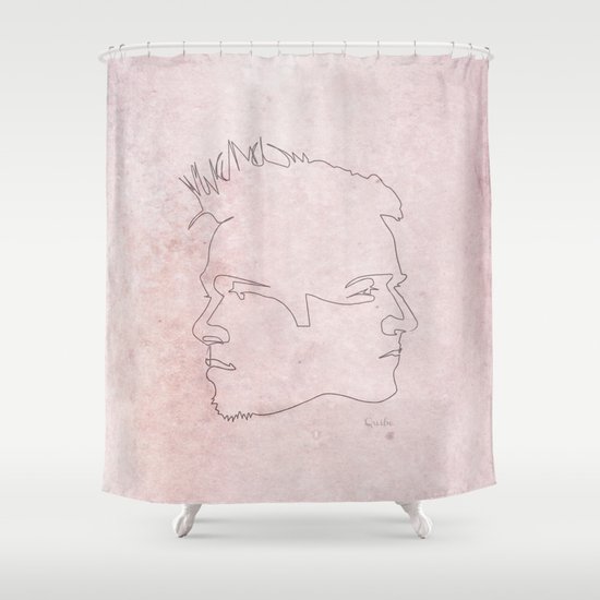 One line Fight Club Shower Curtain