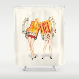Cheers! Beer Pin-Ups Shower Curtain