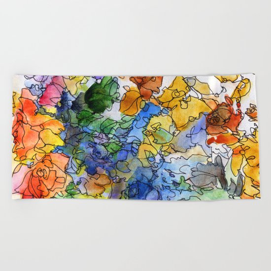 Colored fantasy Beach Towel