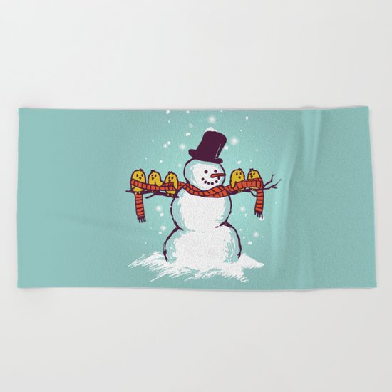 Sharing is caring (Winter edition) Beach Towel