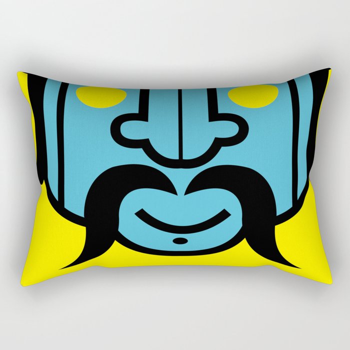 Blue Indian Spiritual Man Rectangular Pillow