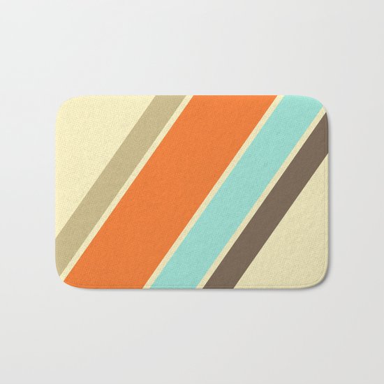 Retro Stripes Bath Mat