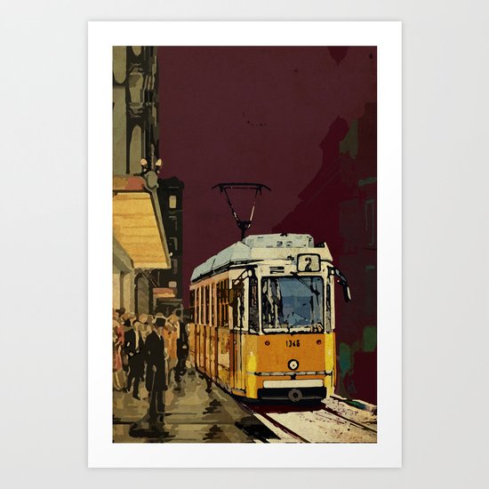 Tram 2 Art Deco Art Print