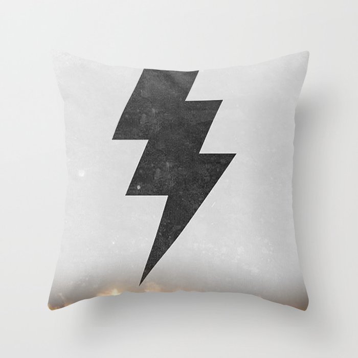 lightning strike Throw Pillow
