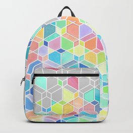 Rainbow Cubes & Diamonds Backpack