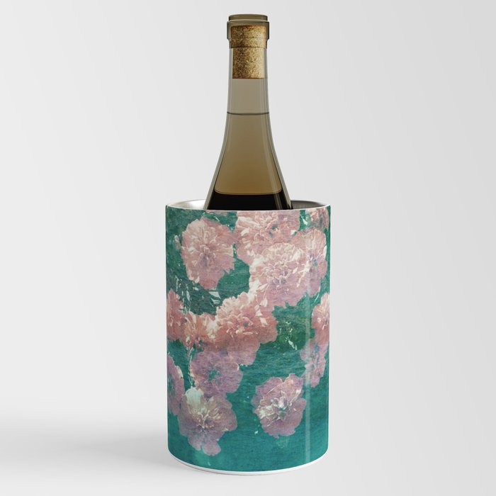 peach floral vintage photo effect Wine Chiller