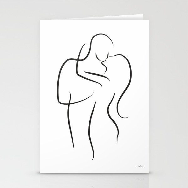 Abstract Kiss Sketch Minimalist Lovers Line Art Stationery Cards By Siretmr Society6 Love the small couple vector 3140. abstract kiss sketch minimalist lovers line art stationery cards by siretmr