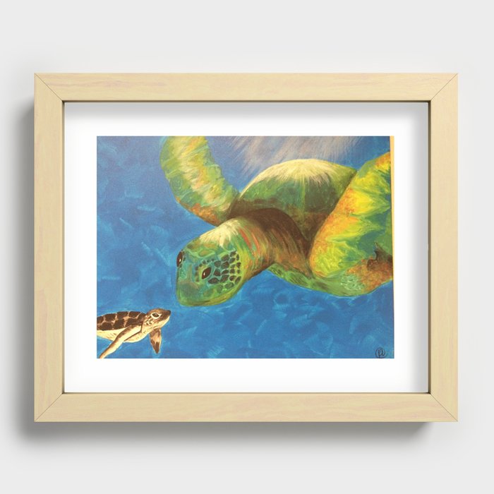 Sea Turtles Recessed Framed Print