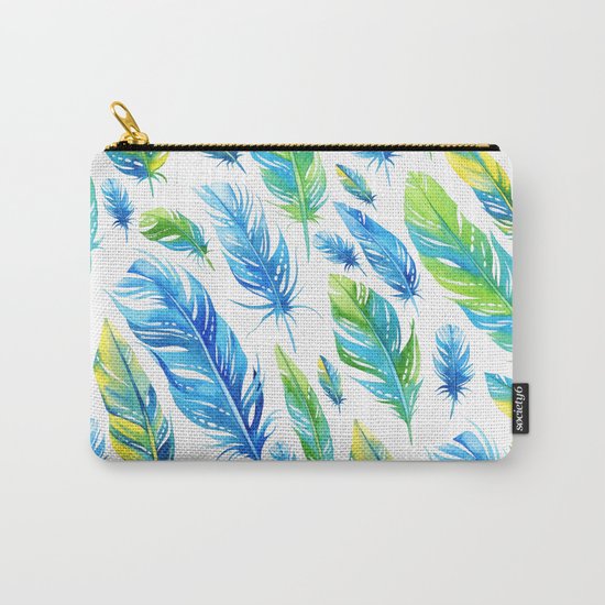 Feathers Pattern 03 Carry-All Pouch