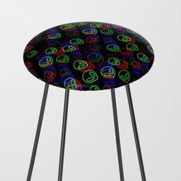 RGB Alien Outline Glitch Counter Stool