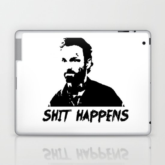 The Walking Dead Rick Grimes: SH*T HAPPENS Laptop & iPad Skin