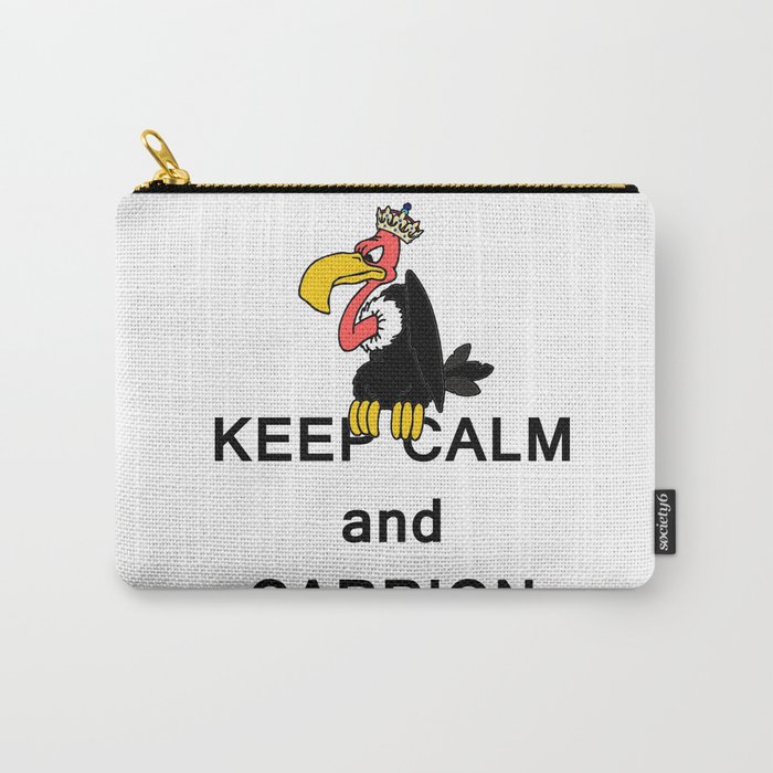 Keep Calm and Carry On Carrion Vulture Buzzard with Crown Meme Carry-All Pouch