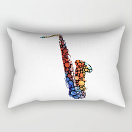 Colorful Saxophone Art Sax Music Rectangular Pillow