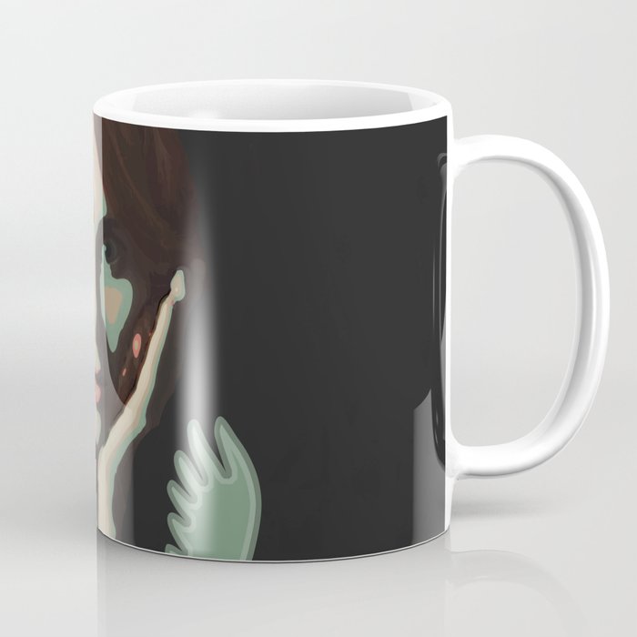 Pop Art Vintage Woman Peace dove Coffee Mug